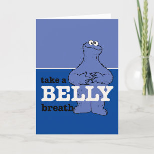 Sesame Street   Cookie Monster Take A Breath Holiday Card