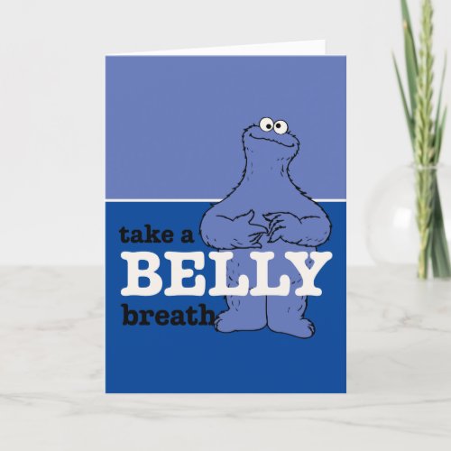 Sesame Street  Cookie Monster Take A Breath Holiday Card