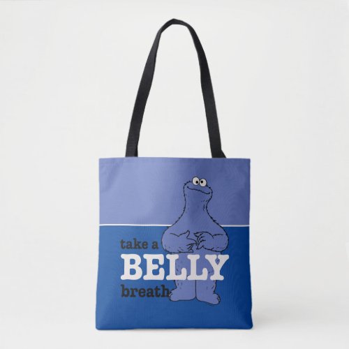 Sesame Street  Cookie Monster Take A Breath Tote Bag