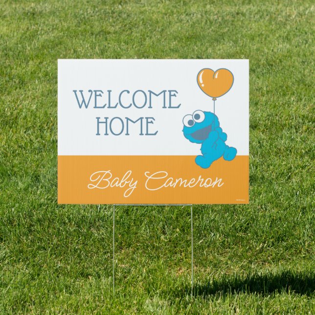 Sesame Street | Cookie Monster Welcome Home Baby Sign (Insitu)