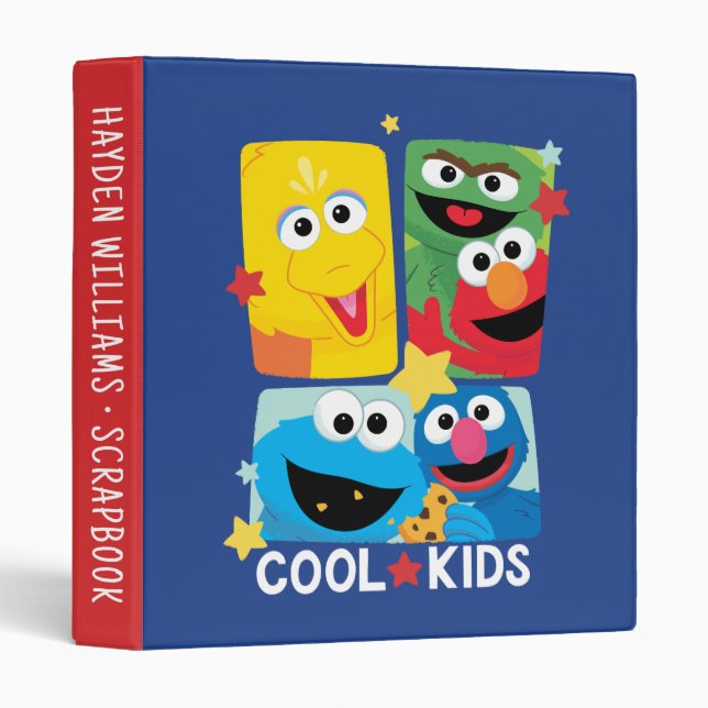 Sesame Street | Cool Kids | Add Your Text 3 Ring Binder (Front/Spine)