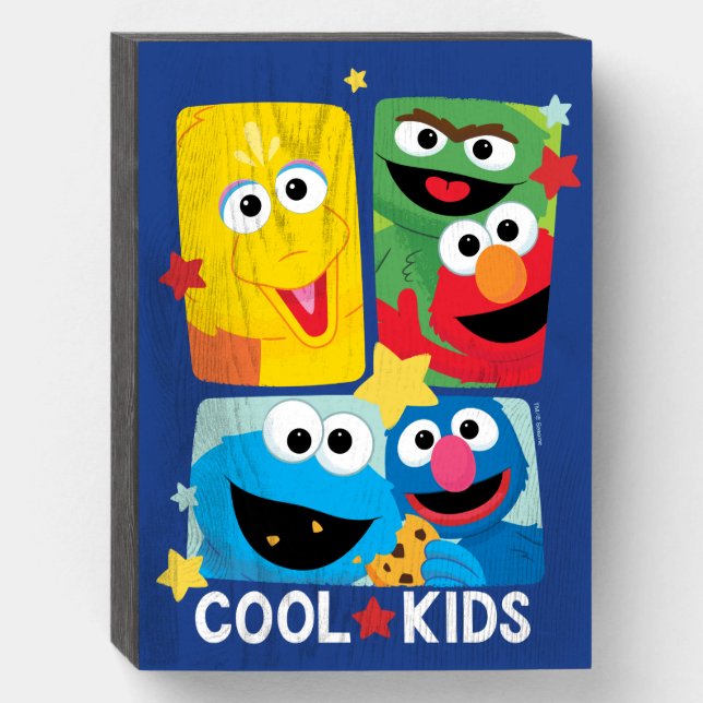 Sesame Street | Cool Kids Wooden Box Sign (Front Vertical)