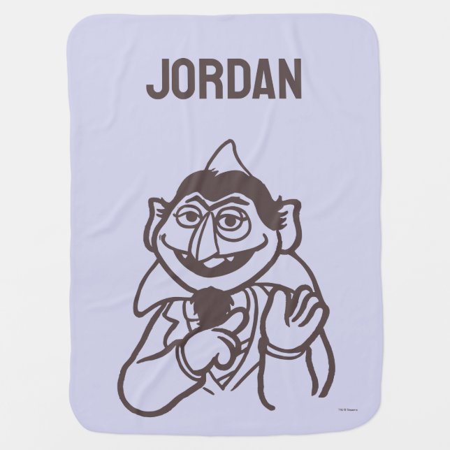 Sesame Street | Count von Count | Add Your Name Baby Blanket (Front)