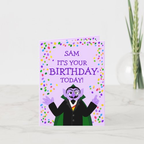 Sesame Street  Count von Count Birthday Holiday Card
