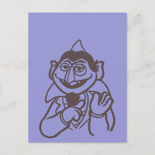 Sesame Street Count von Count Bright Postcard