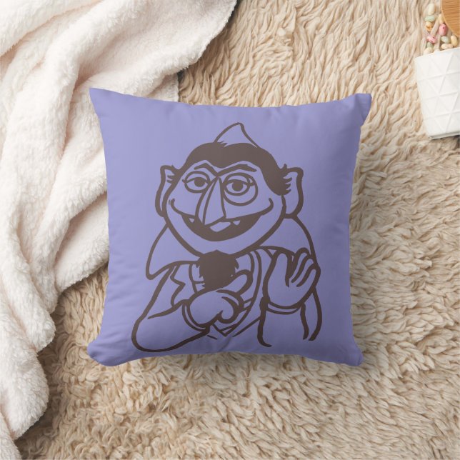 Sesame Street | Count von Count Bright Throw Pillow (Blanket)
