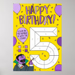 Sesame Street | Count von Count Color By Numbers Poster