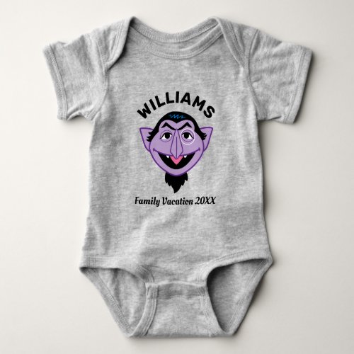 Sesame Street  Count von Count Family Vacation Baby Bodysuit