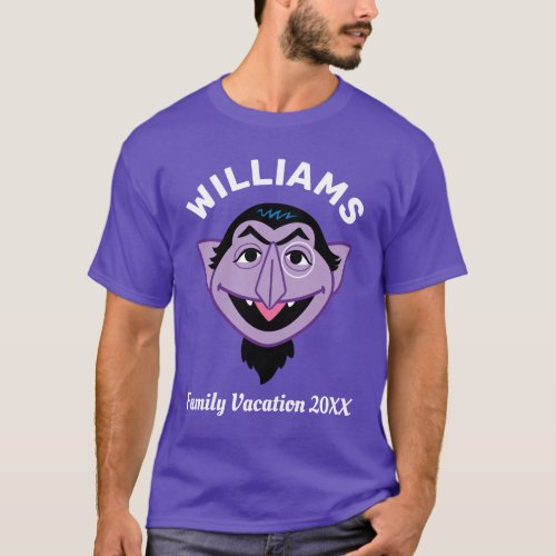 Sesame Street  Count von Count Family Vacation T_Shirt