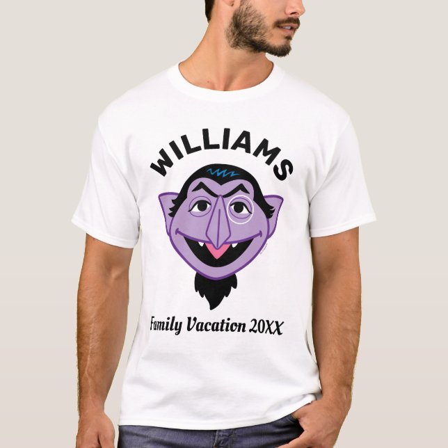 Sesame Street | Count von Count Family Vacation T-Shirt (Front)