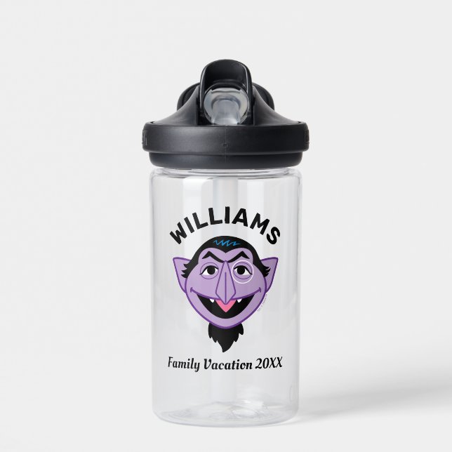 Sesame Street | Count von Count Family Vacation Water Bottle (Front)