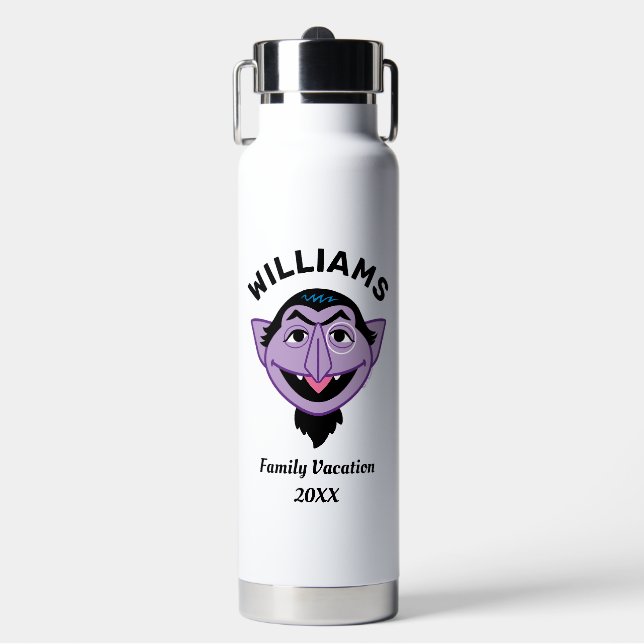 Sesame Street | Count von Count Family Vacation Water Bottle (Front)