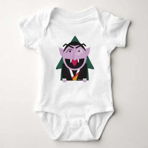 Sesame Street  Count von Count Illustration Baby Bodysuit