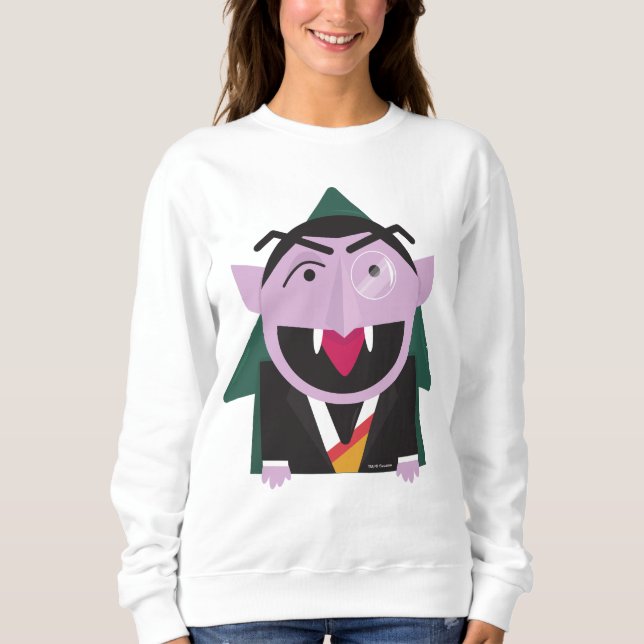 Sesame Street | Count von Count Illustration Sweatshirt (Front)