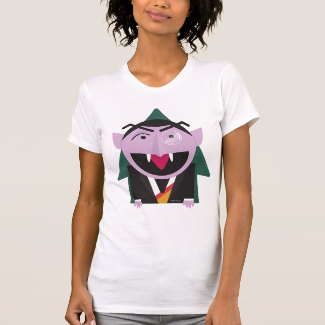 Sesame Street | Count von Count Illustration T-Shirt (Front)