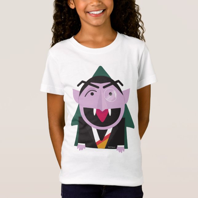 Sesame Street | Count von Count Illustration T-Shirt (Front)