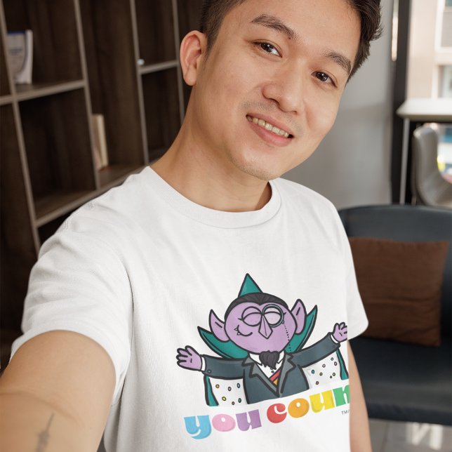 Sesame Street | Count Von Count - You Count T-Shirt (Person wearing tshirt)