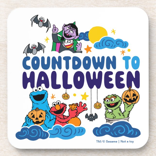 Sesame Street | Countdown to Halloween Beverage Coaster (Front)