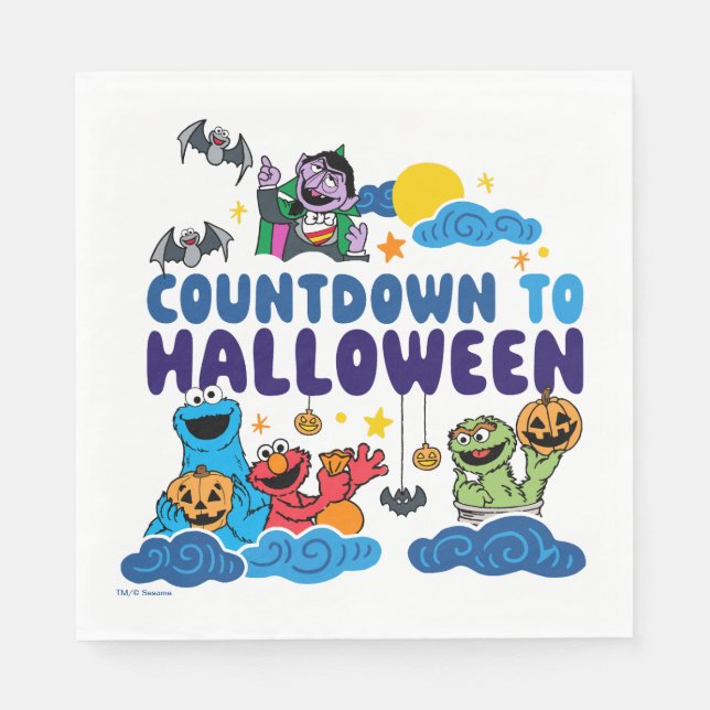 Sesame Street | Countdown to Halloween Napkins (Front)