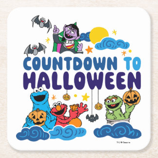 Sesame Street | Countdown to Halloween Square Paper Coaster