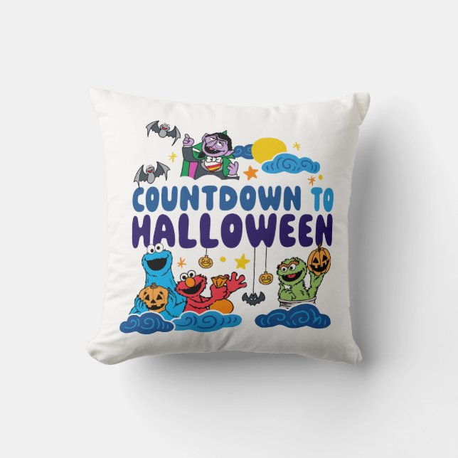 Sesame Street | Countdown to Halloween Throw Pillow (Front)