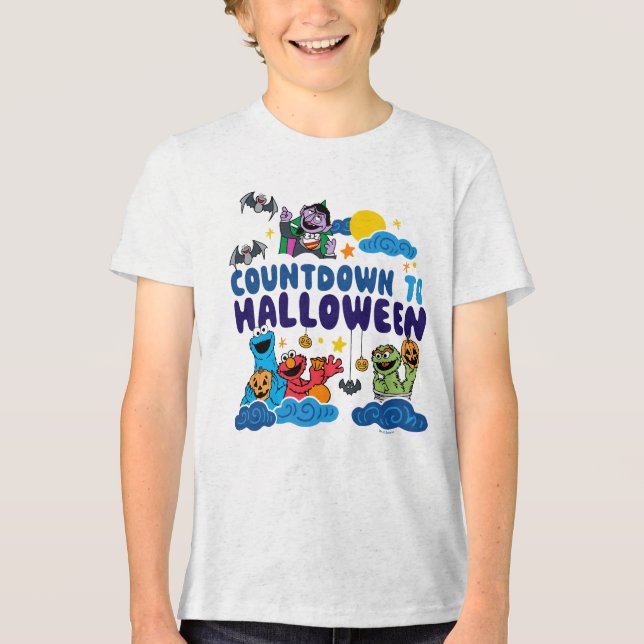 Sesame Street | Countdown to Halloween Tri-Blend Shirt (Front)