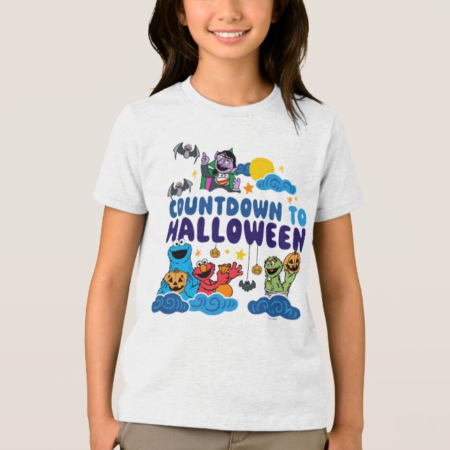 Sesame Street | Countdown to Halloween Tri-Blend Shirt (Front)