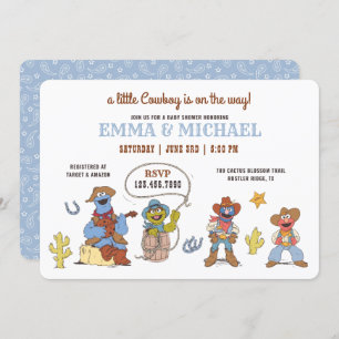 Sesame Street Cowboy Baby Shower Invitation