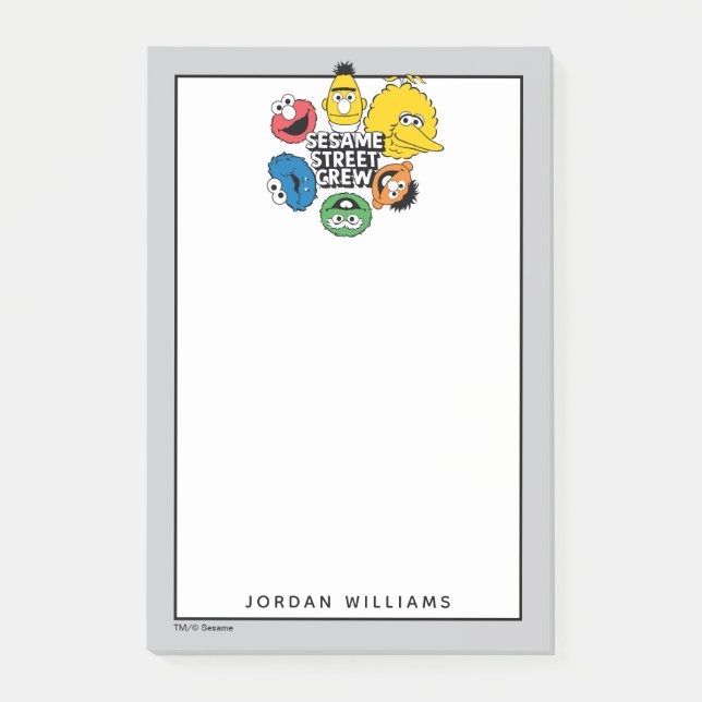 Sesame Street Crew | Add Your Name Post-it Notes (Front)