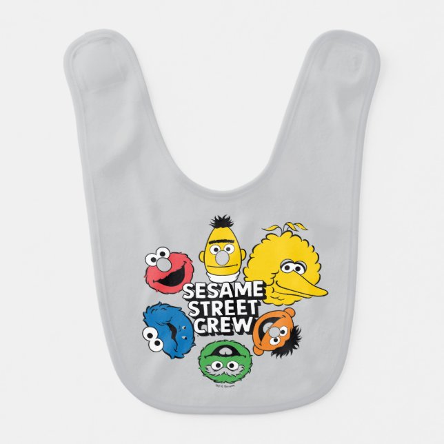 Sesame Street Crew Baby Bib (Front)