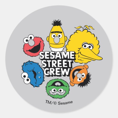 Sesame Street Crew Classic Round Sticker