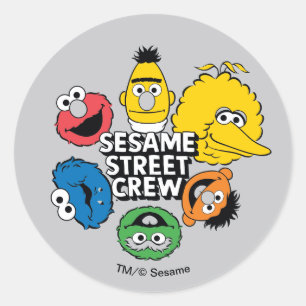 Sesame Street Crew Classic Round Sticker