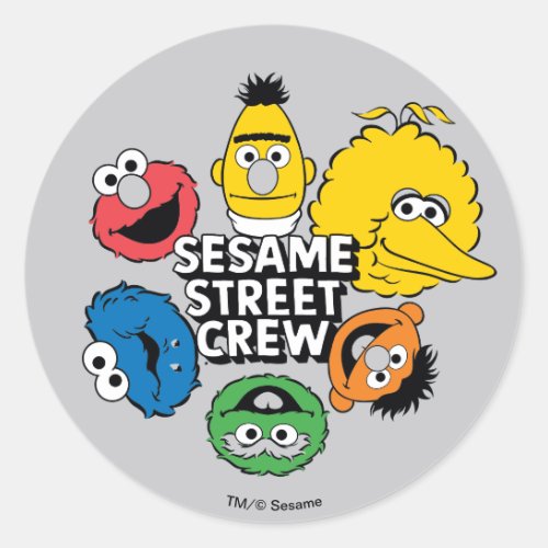 Sesame Street Crew Classic Round Sticker