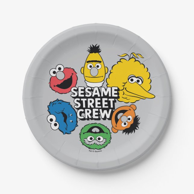 Sesame Street Crew Paper Plates (Front)