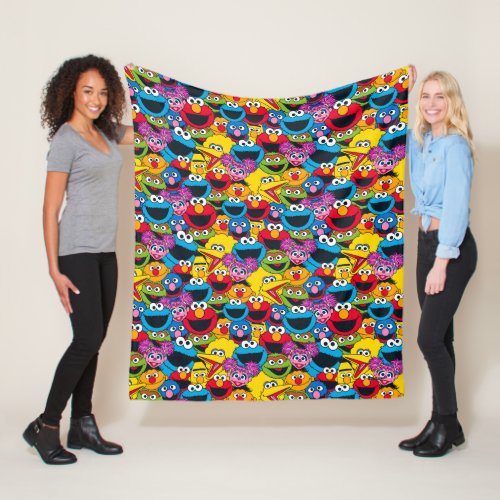 Sesame Street Crew Pattern Fleece Blanket