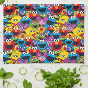 Sesame Street Crew Pattern Kitchen Towel