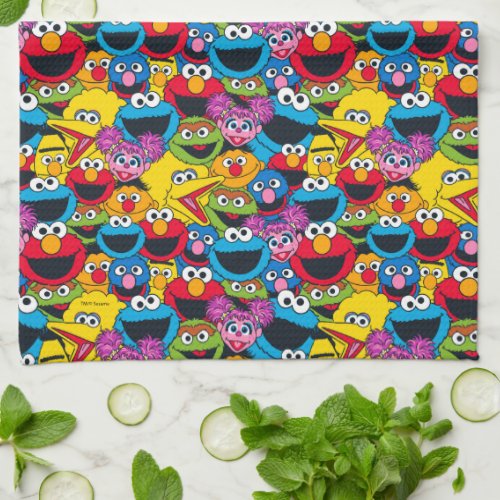 Sesame Street Crew Pattern  Kitchen Towel