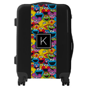Sesame Street Crew Pattern Monogram Luggage