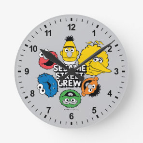 Sesame Street Crew Round Clock