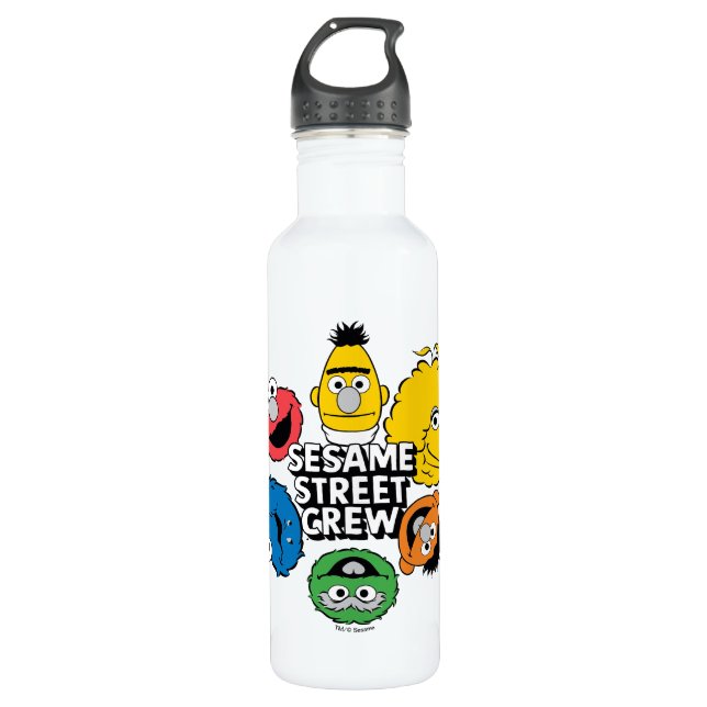 Sesame Street Crew Stainless Steel Water Bottle (Front)