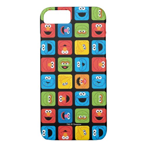 Sesame Street Cubed Faces Pattern iPhone 87 Case
