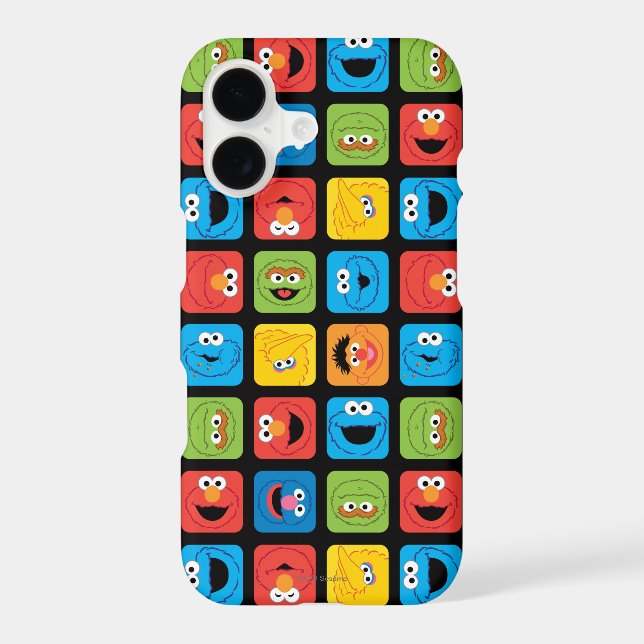 Sesame Street Cubed Faces Pattern Case-Mate iPhone Case (Back)