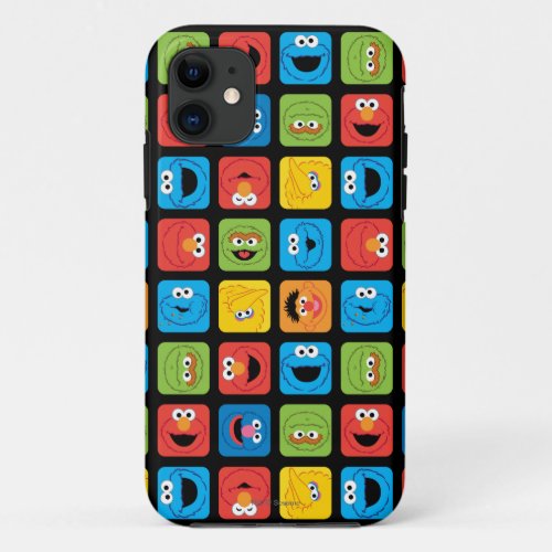 Sesame Street Cubed Faces Pattern iPhone 11 Case