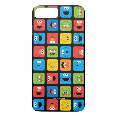 Sesame Street Cubed Faces Pattern iPhone 8 Plus7 Plus Case