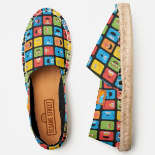 Sesame Street Cubed Faces Pattern Espadrilles