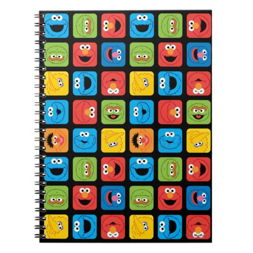 Sesame Street Cubed Faces Pattern Notebook
