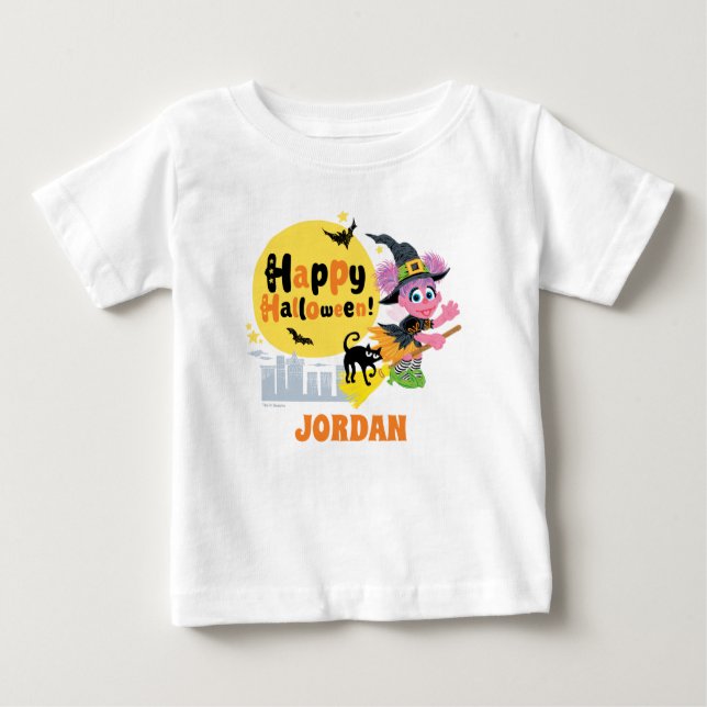 Sesame Street | Cute Halloween Pattern Baby T-Shirt (Front)