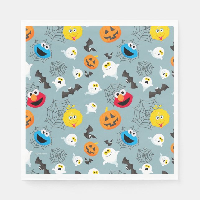 Sesame Street Cute Halloween Pattern Napkins (Front)