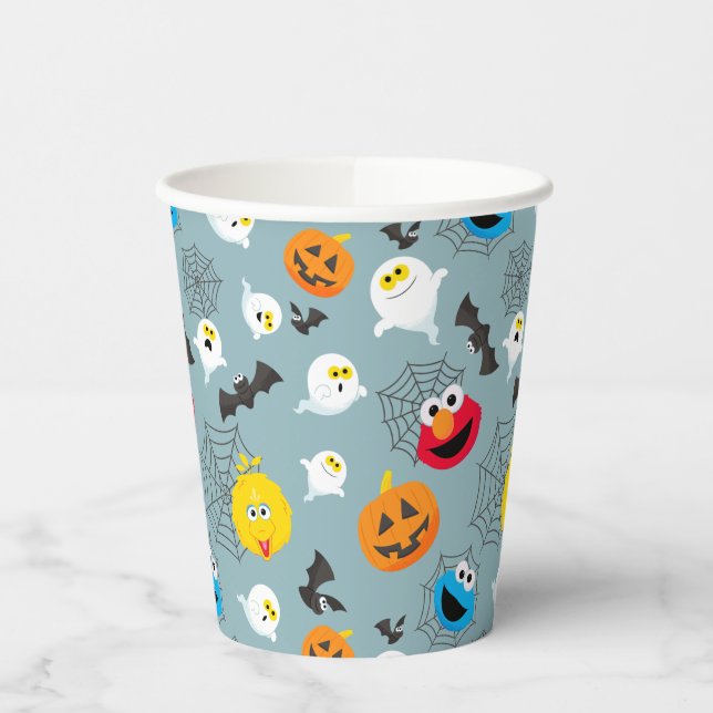 Sesame Street Cute Halloween Pattern Paper Cups (Left)