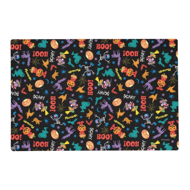 Sesame Street | Cute Halloween Pattern Placemat (Front)
